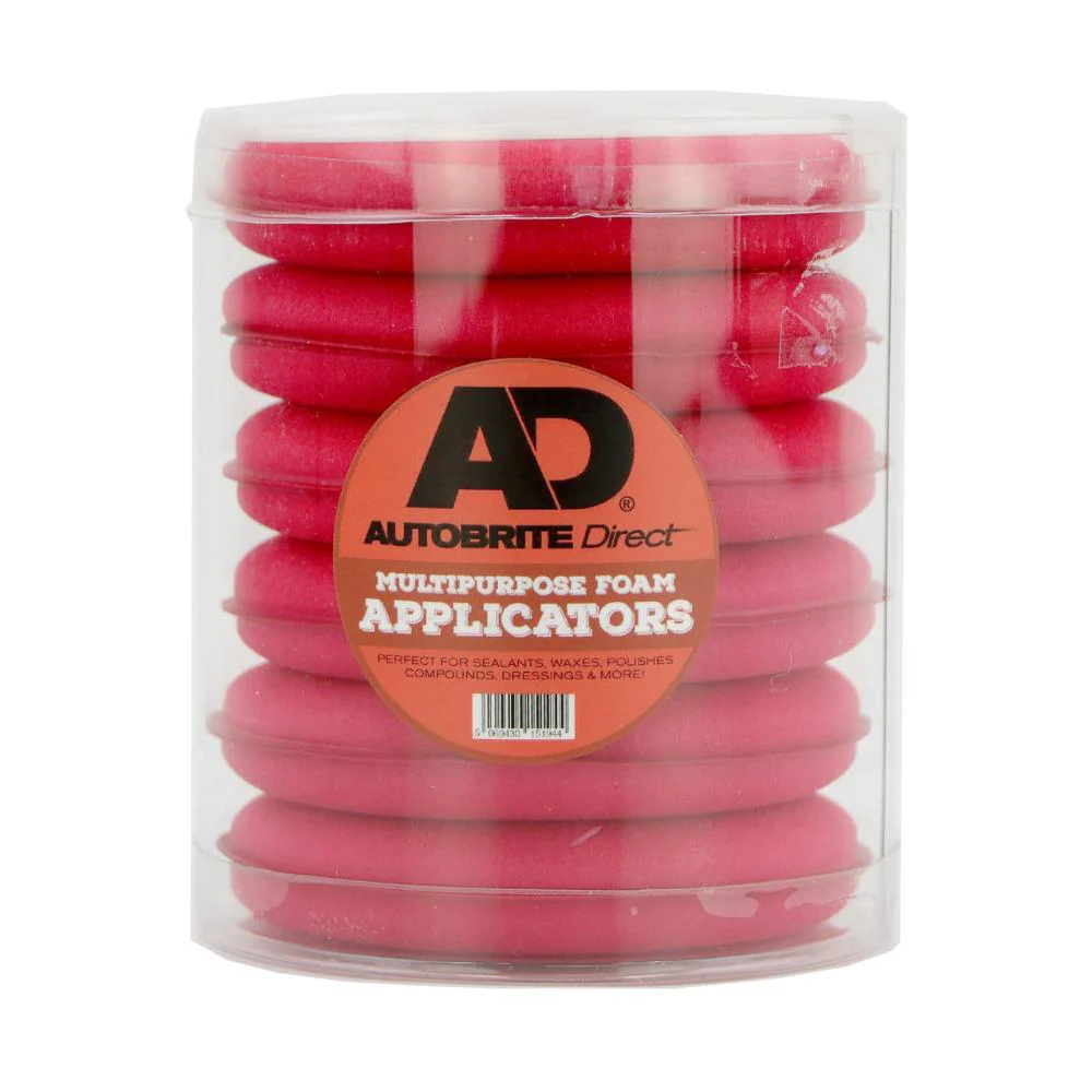 AUTOBRITE DIRECT | Red Multipurpose Foam Applicators | 6 PACK