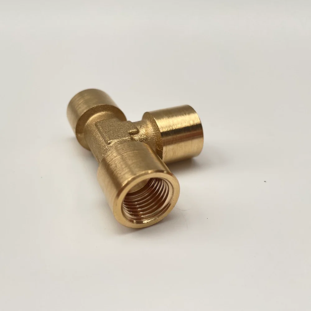 High Pressure T Piece | Zinc Plated | 1/4" Female x 1/4" Female x 1/4" Female - Image 2