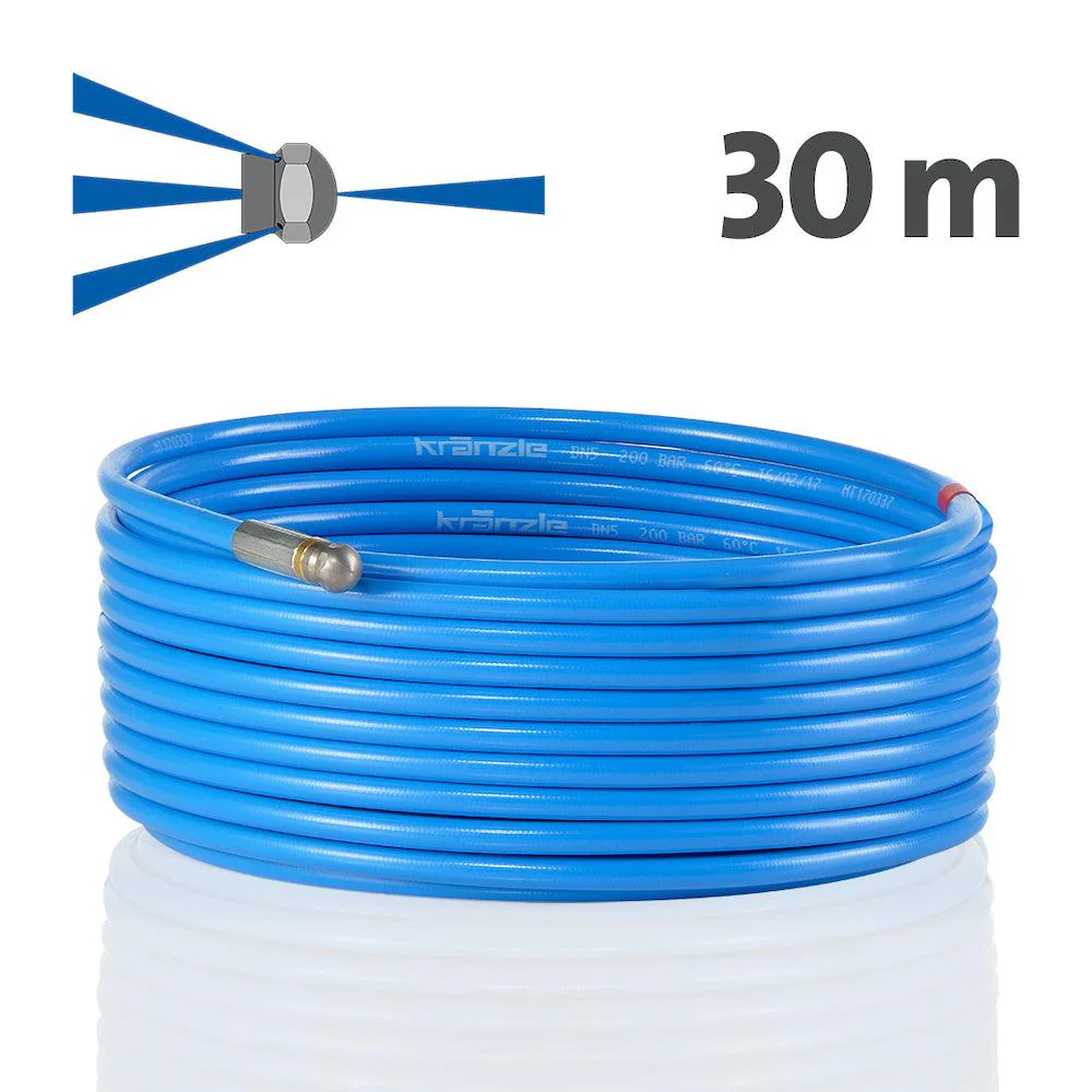 Kranzle Front and Rear Firing Drain Cleaning Hose | D12 | 30 Meter