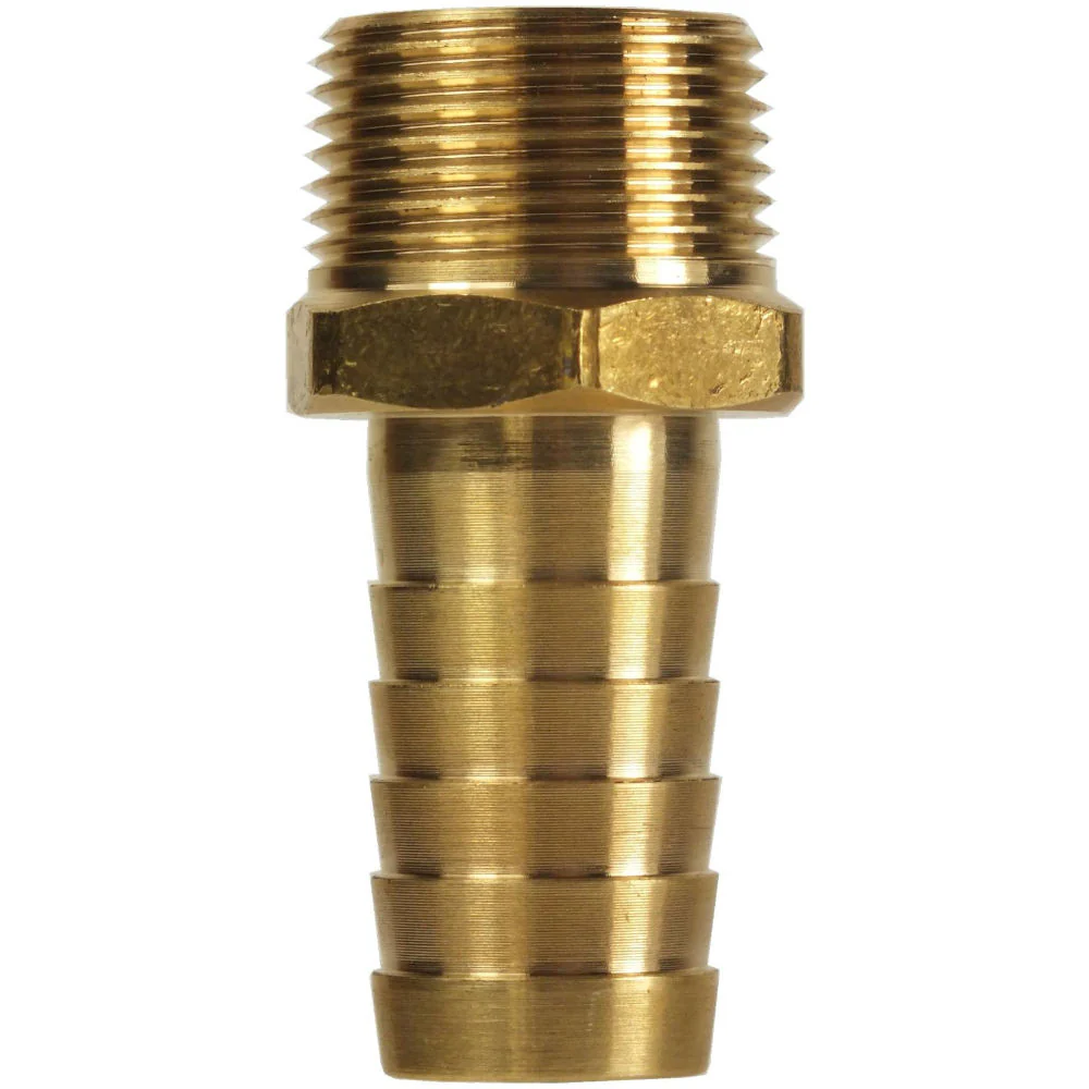 Low Pressure Hose Tail | Brass | 1/2" Male | 19 MM