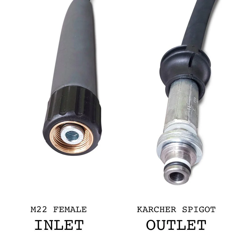 Professional High Pressure Hose | M22 Female x 3 Washer | 1 Wire