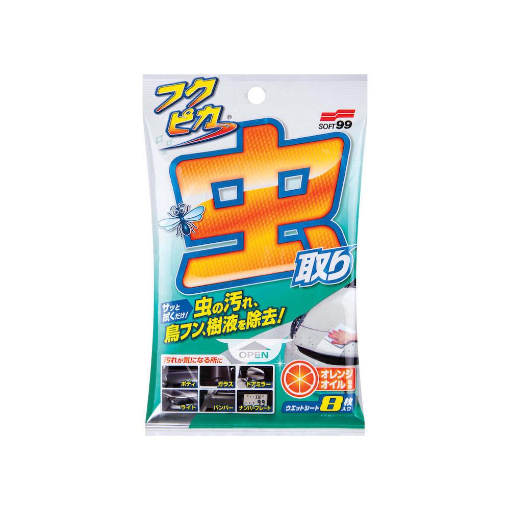SOFT99 | Fukupika Bugs & Droppings Removal Wipes | 8 Pack